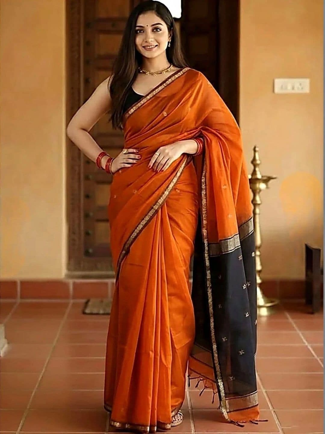 KALINI Woven Design Zari Silk Blend Banarasi Saree - view 1