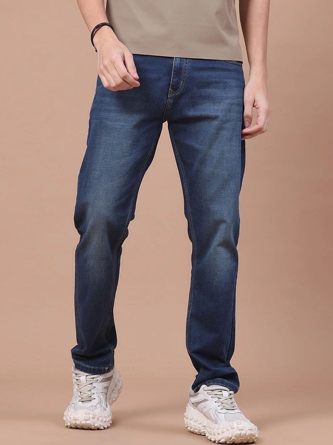 V-Mart Men Regular Fit Mid-Rise Low Distress Jeans - view 1