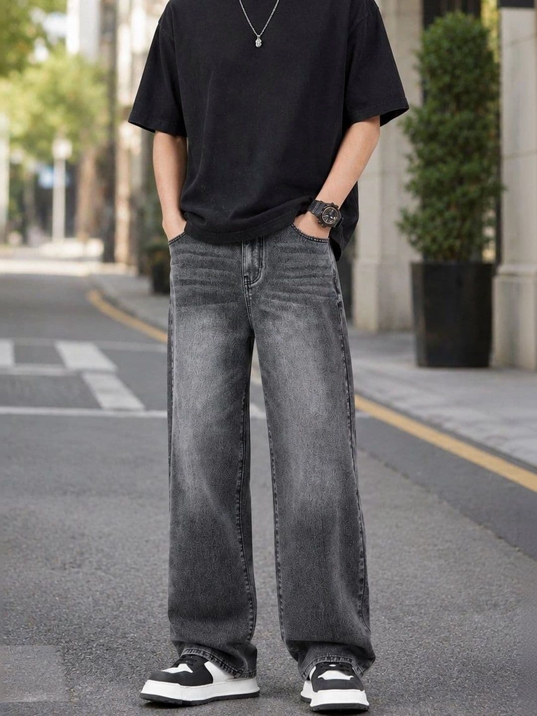 PINKLIT Men Straight Fit Mid-Rise Light Fade Jeans - view 1