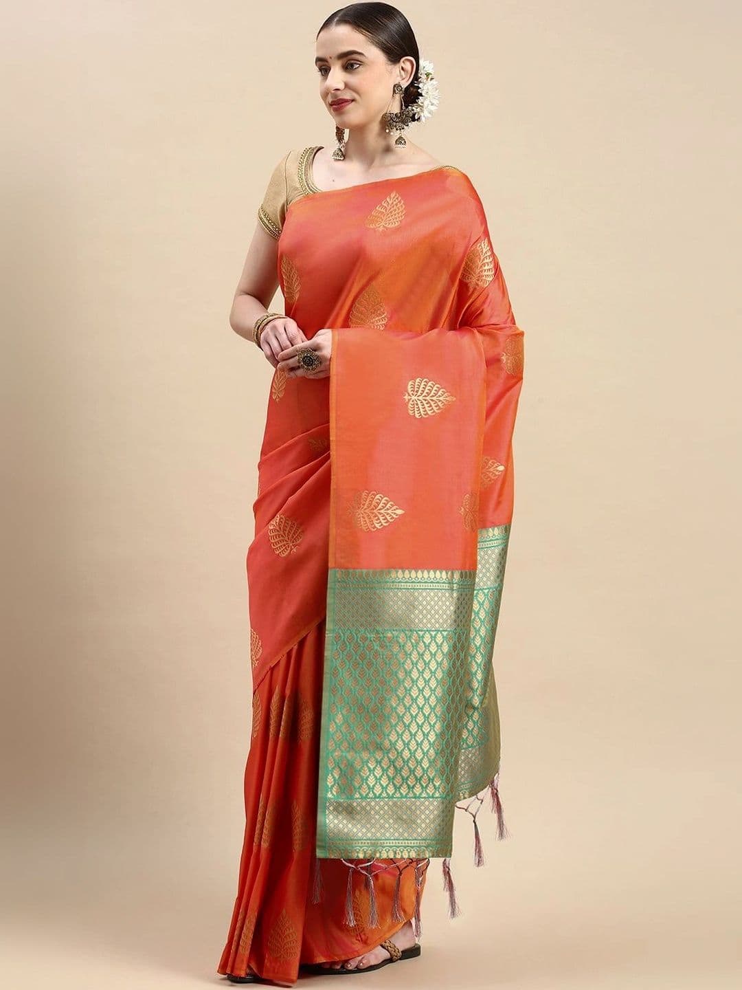 Dhaaga Ghar Woven Design Zari Art Silk Banarasi Saree - view 1