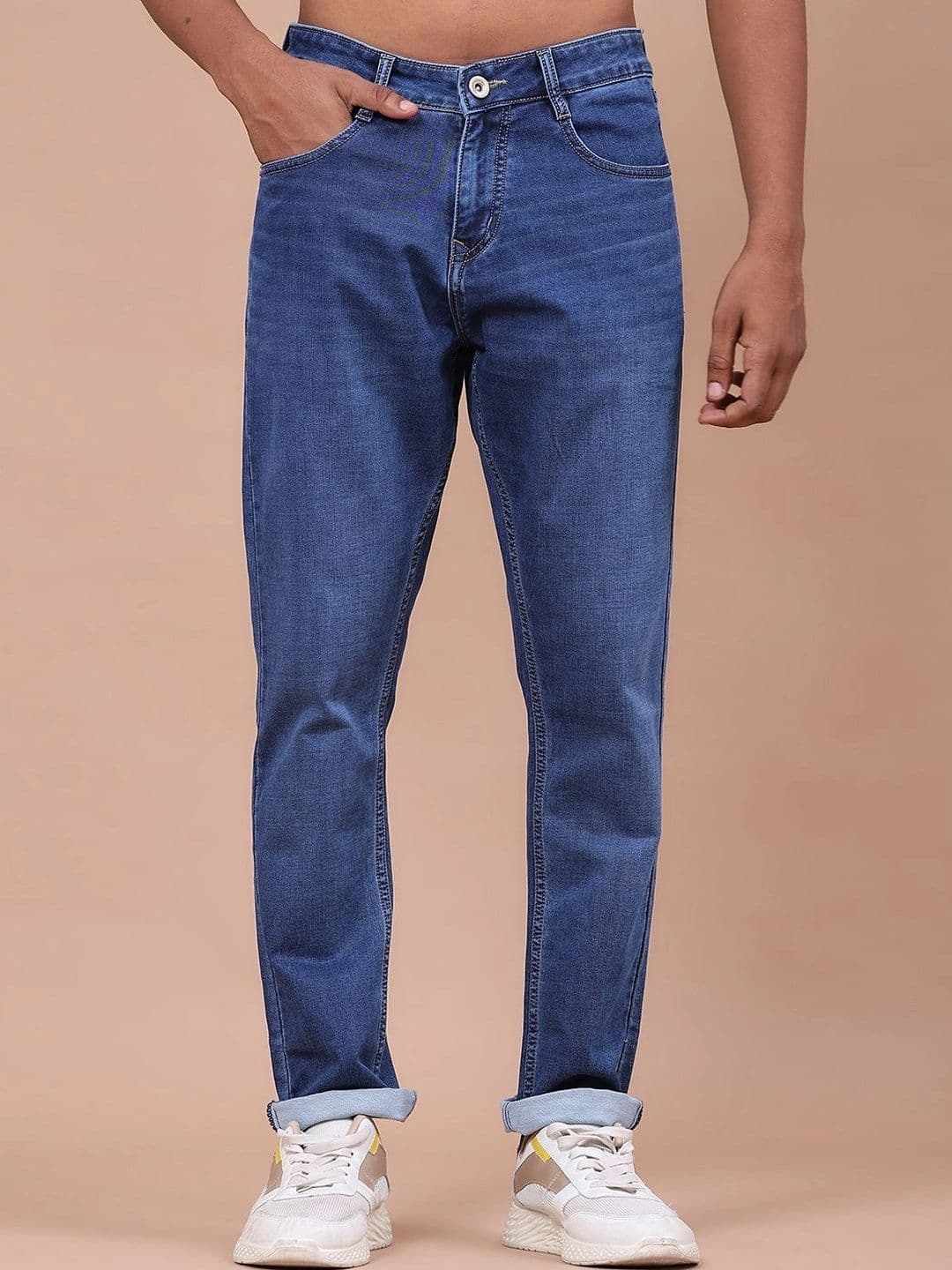 V-Mart Men Cotton Regular Fit Mid-Rise Jeans - view 1