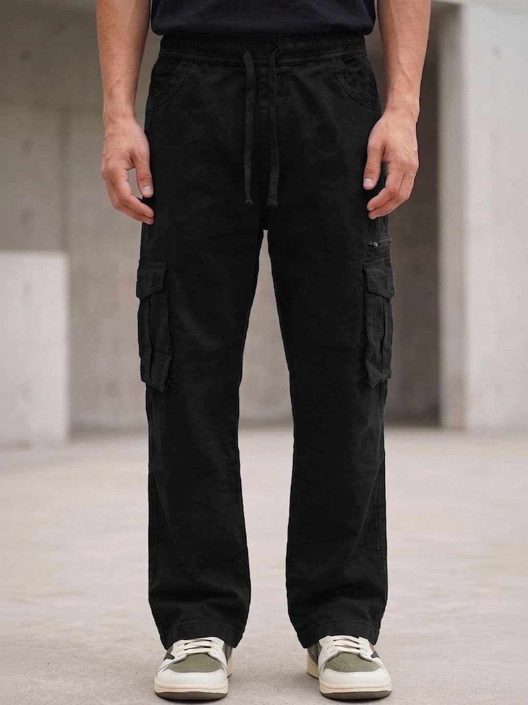 FTX Men Smart Regular Fit Mid-Rise Stretchable Cargo Jeans - view 1