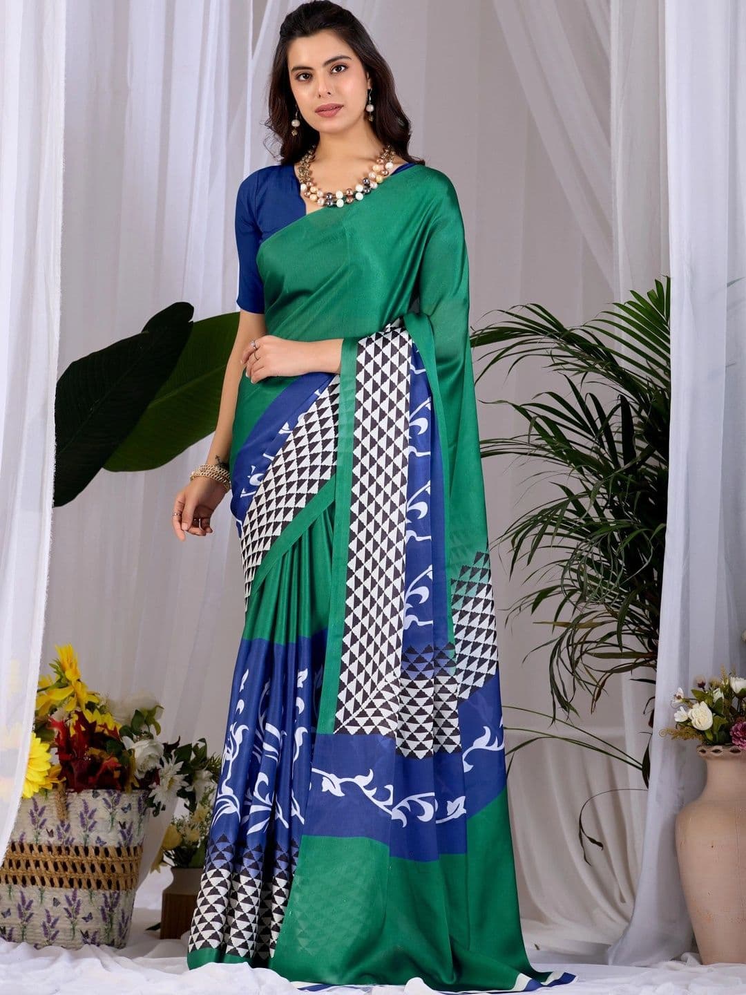 Panzora Satin Designer Saree - view 1