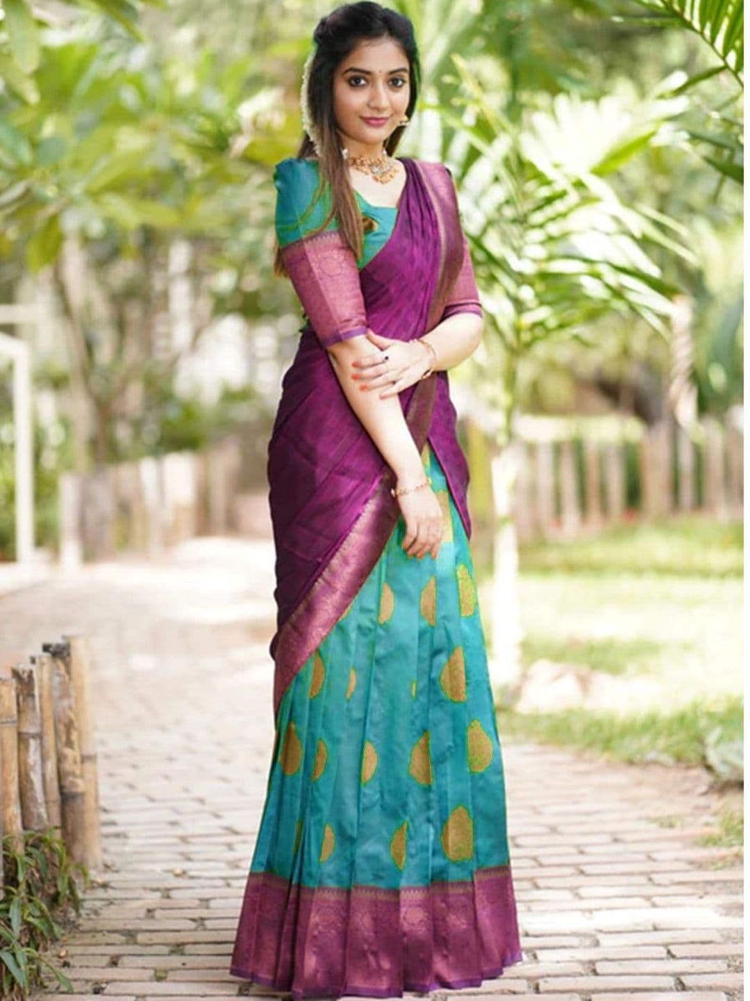 all about you Embellished Art Silk Unstitched Lehenga & Blouse With Dupatta - view 1