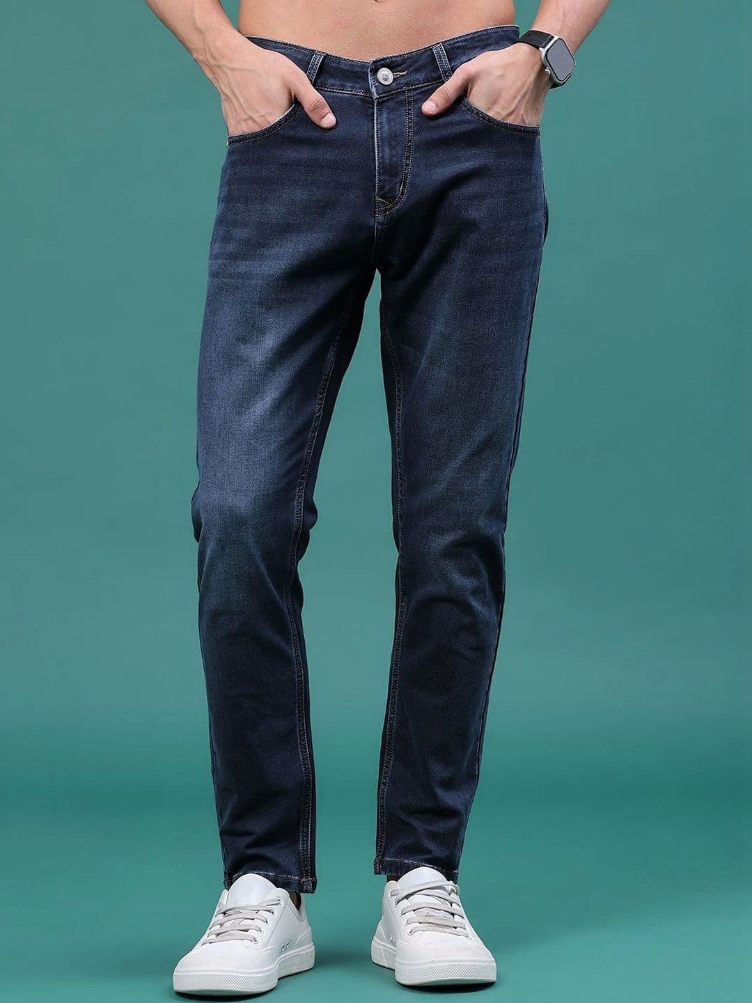 V-Mart Men Regular Fit Mid-Rise Jeans - view 1