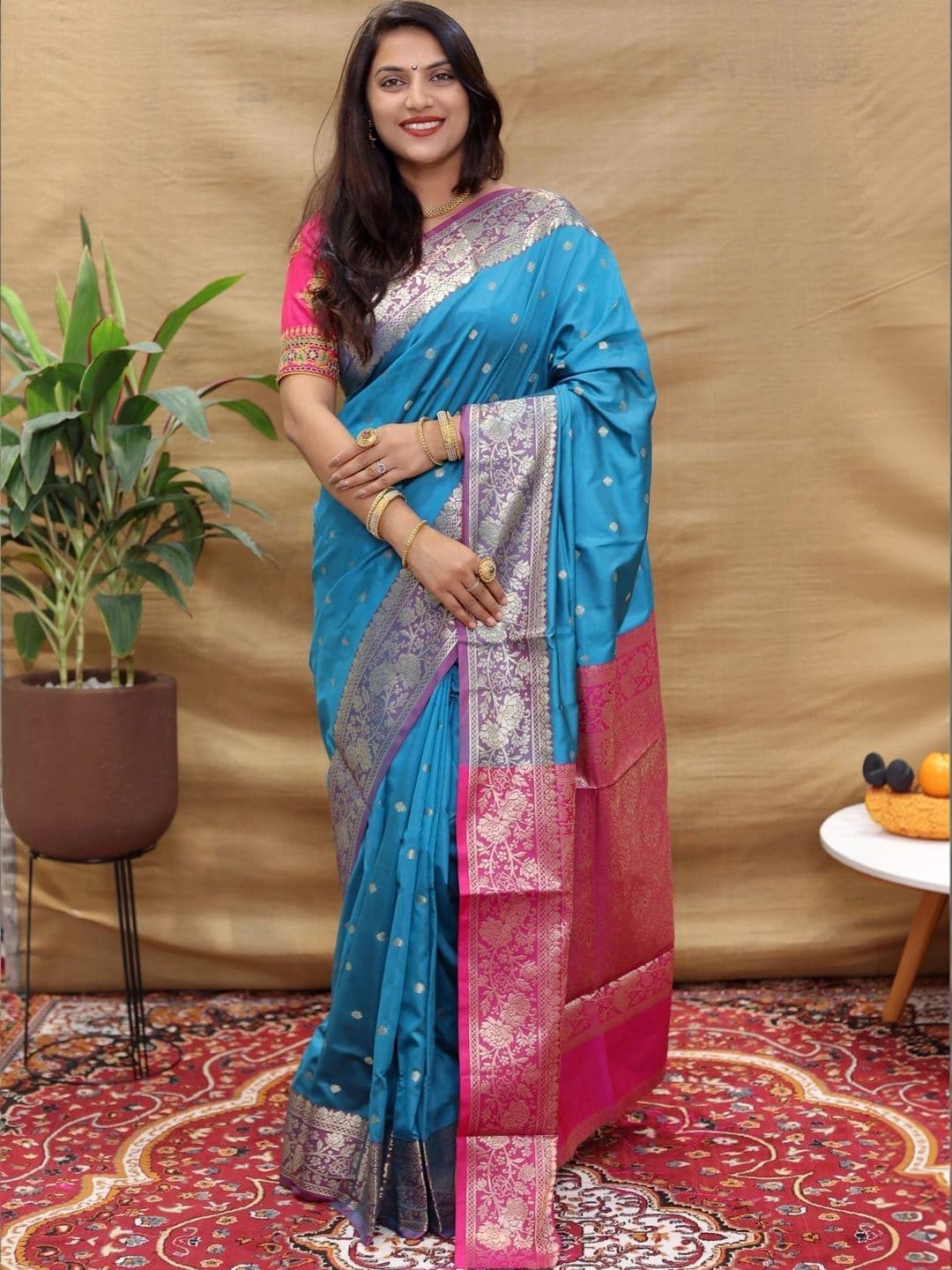 Dhaaga Ghar Woven Design Zari Art Silk Banarasi Saree - view 1