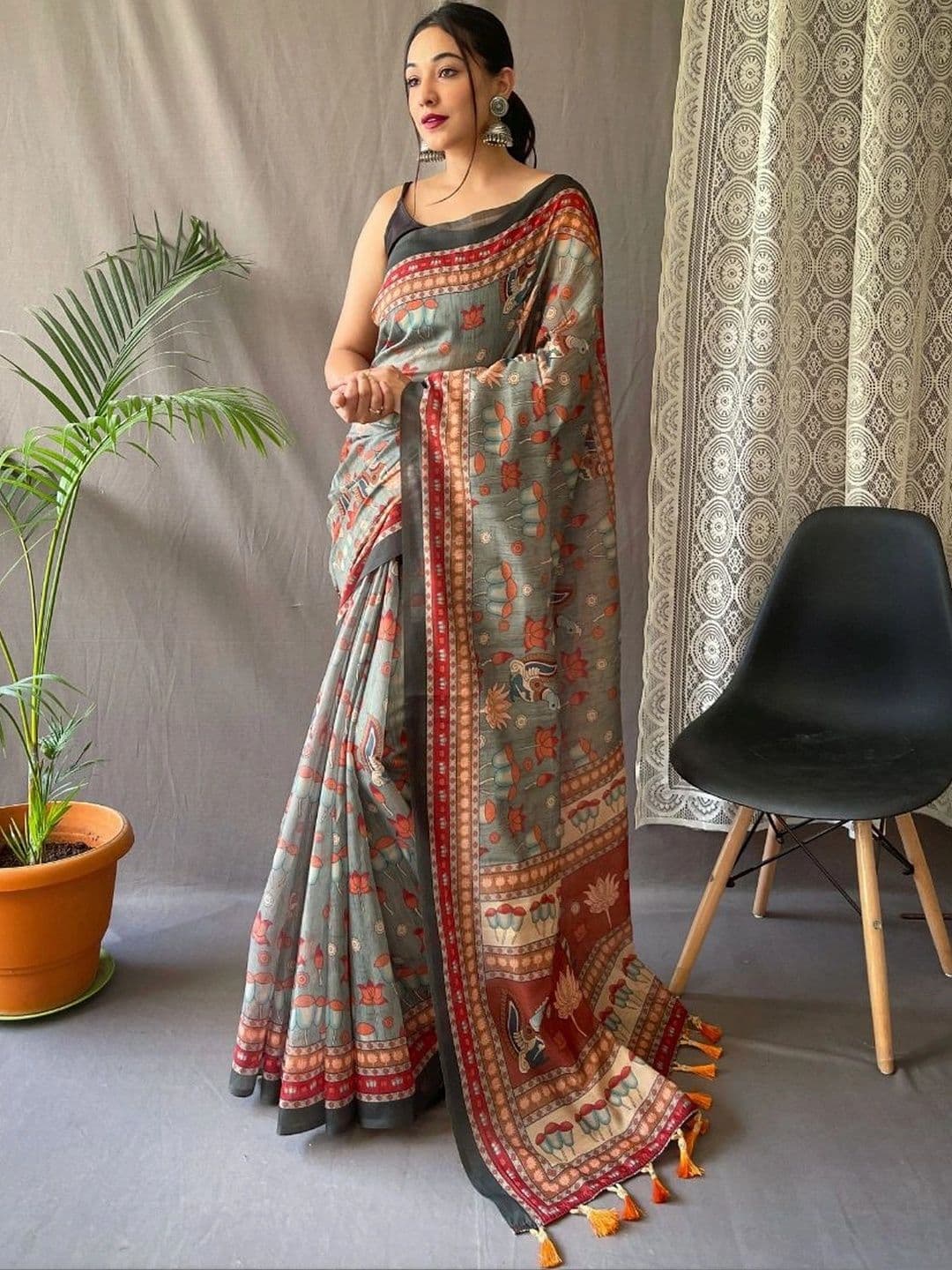 Mitera Kalamkari Designer Saree - view 1