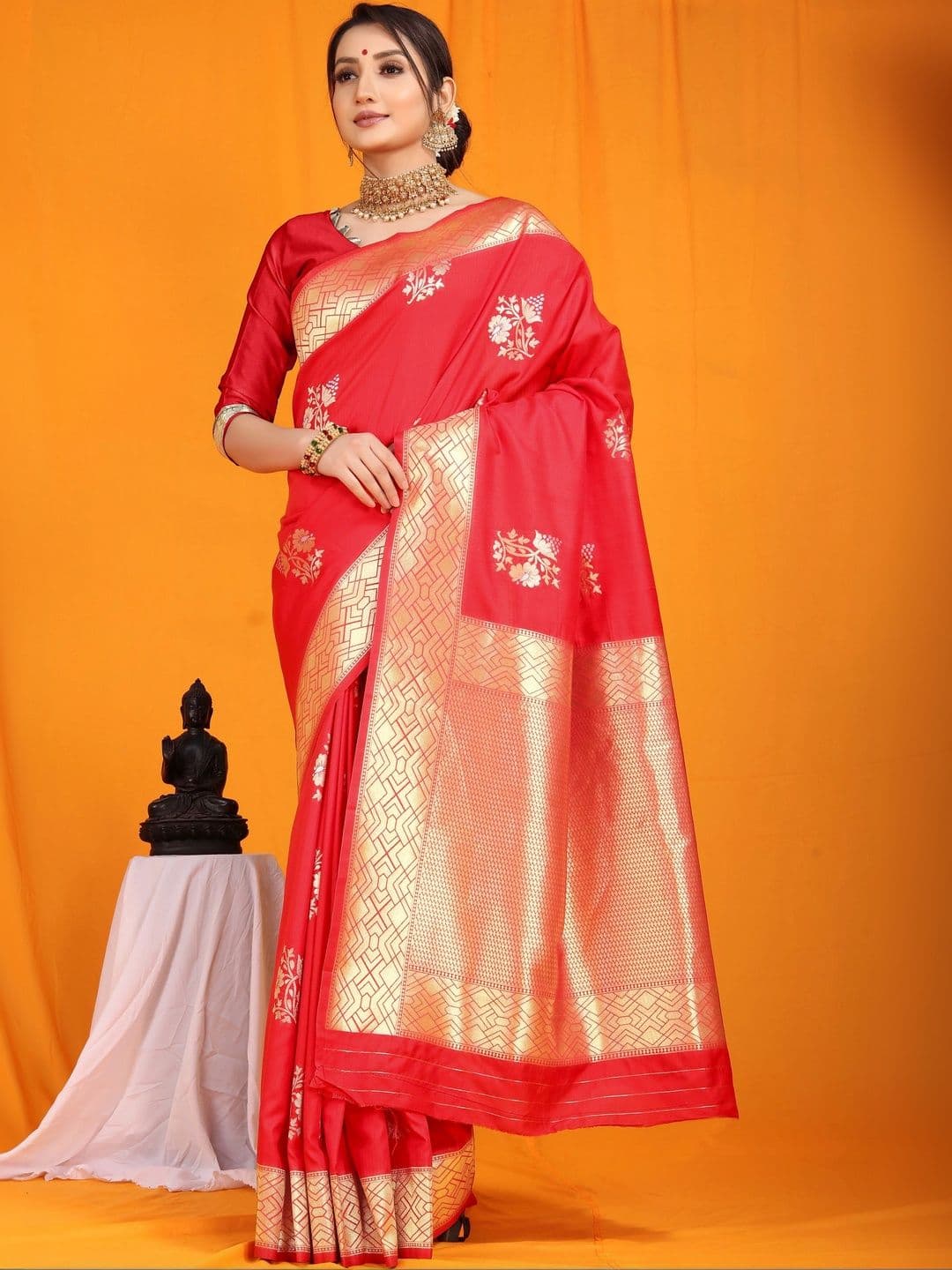 Dhaaga Ghar Woven Design Zari Art Silk Banarasi Saree - view 1