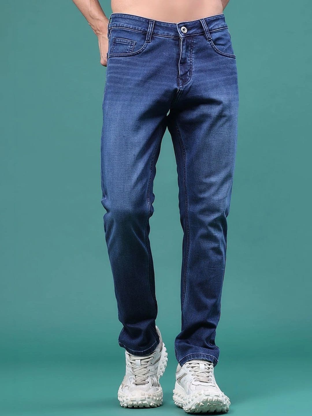 V-Mart Men Regular Fit Mid-Rise Jeans - view 1