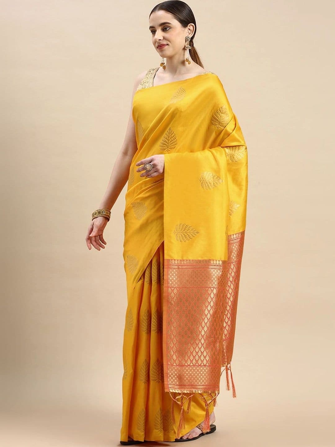 Dhaaga Ghar Women Woven Design Zari Art Silk Banarasi Saree - view 1