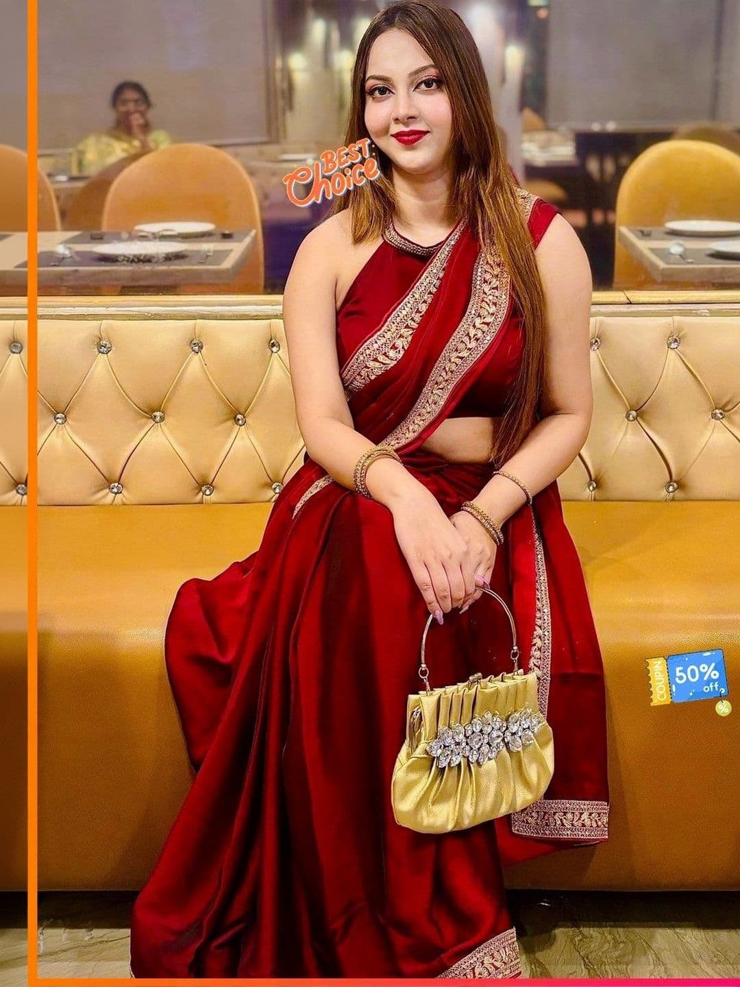 ANJAVI FASHION Embroidered Jute Silk Saree - view 1