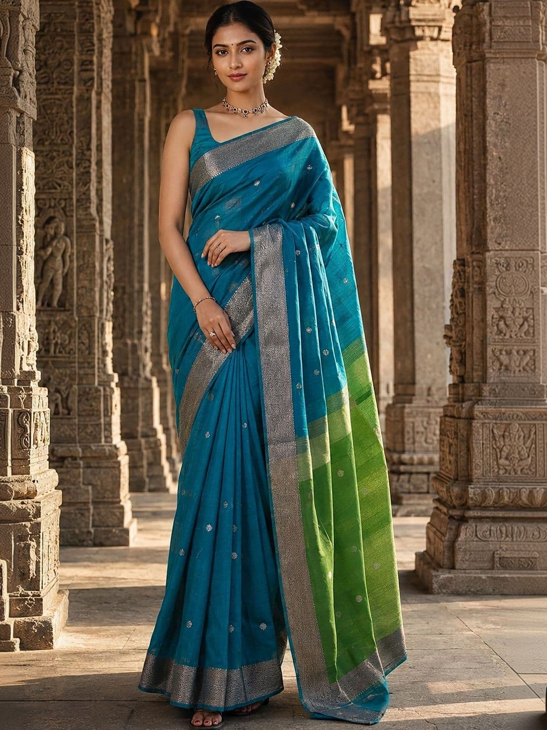 Mitera Woven Design Zari Designer Kanjeevaram Saree - view 1