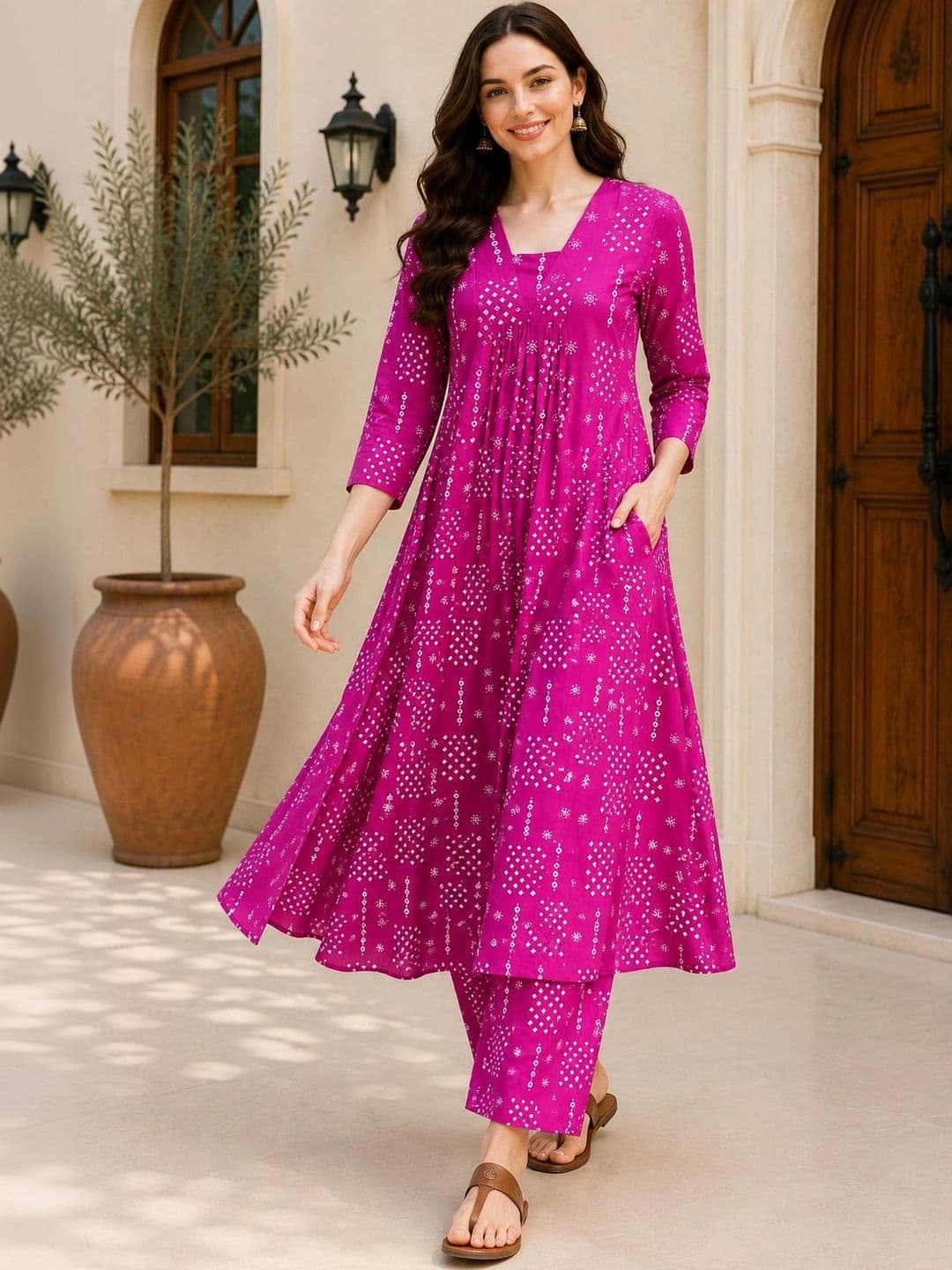 DSK STUDIO Women Ethnic Motifs Printed Regular Kurta with Palazzos - view 1