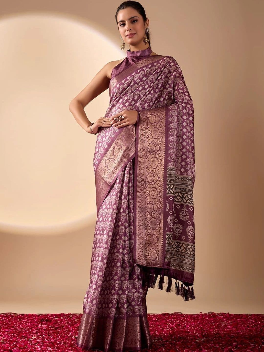 Mitera Zari Silk Blend Designer Saree - view 1