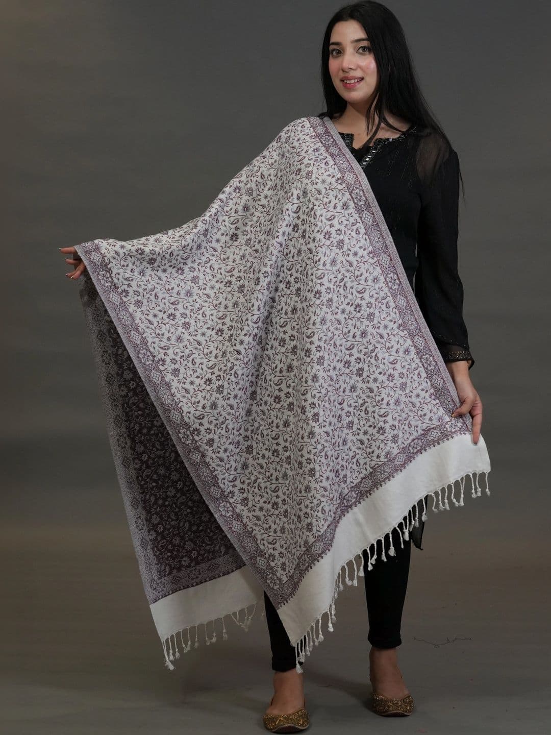 S.T. Women Ethnic Motifs Printed Acrylic Shawl - view 1