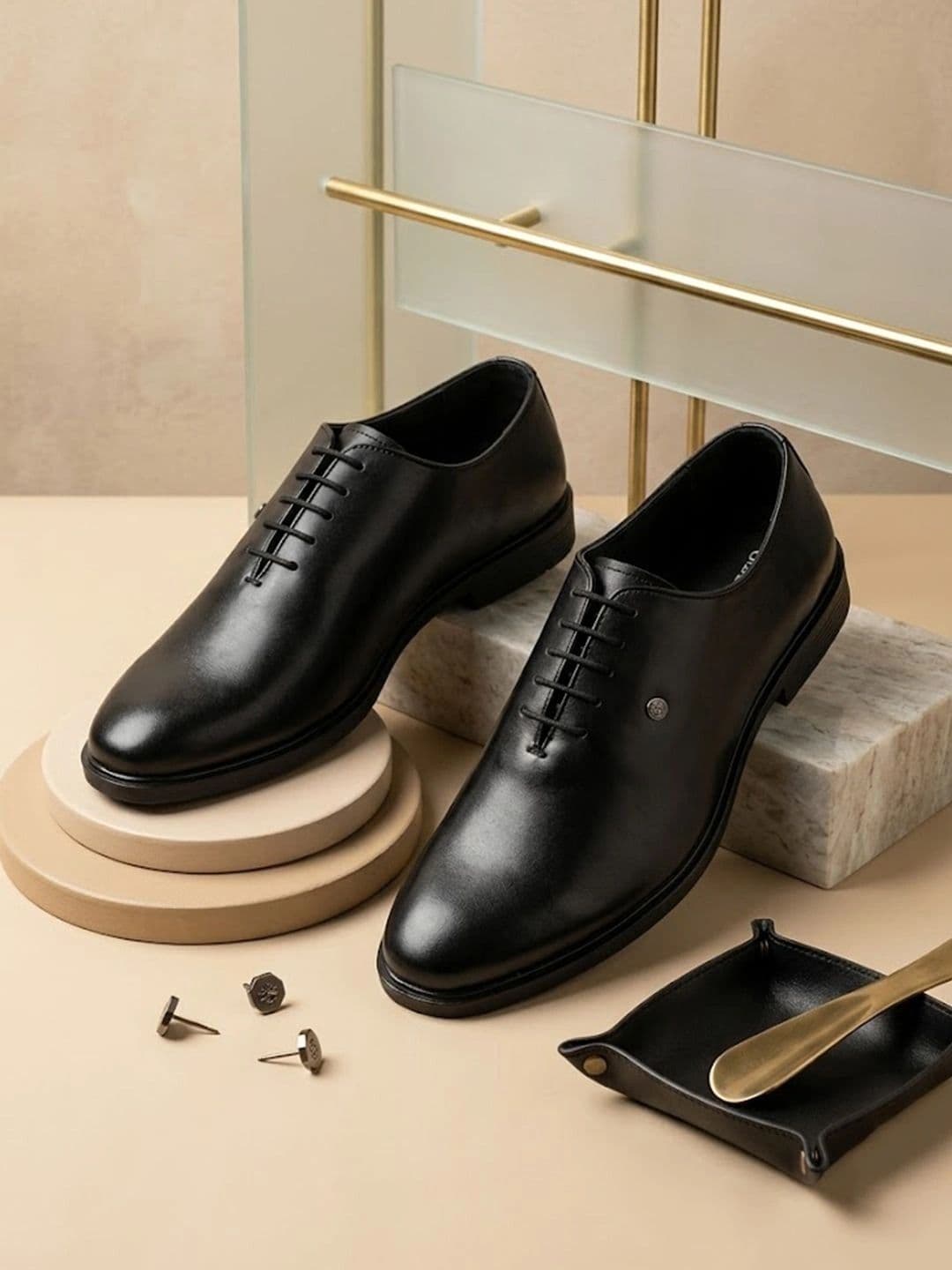 House of Pataudi Men Pointed Toe Lace-Ups Formal Oxfords - view 1