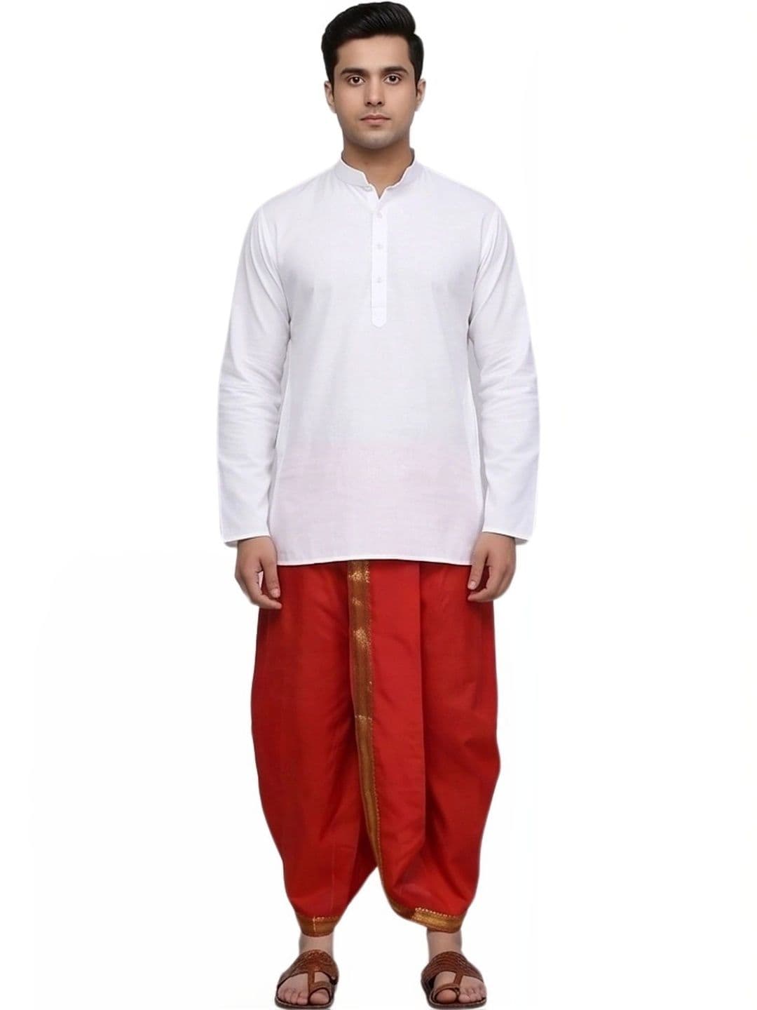 Banarasi Poshak Men Silk Dhoti Dhotis - view 1