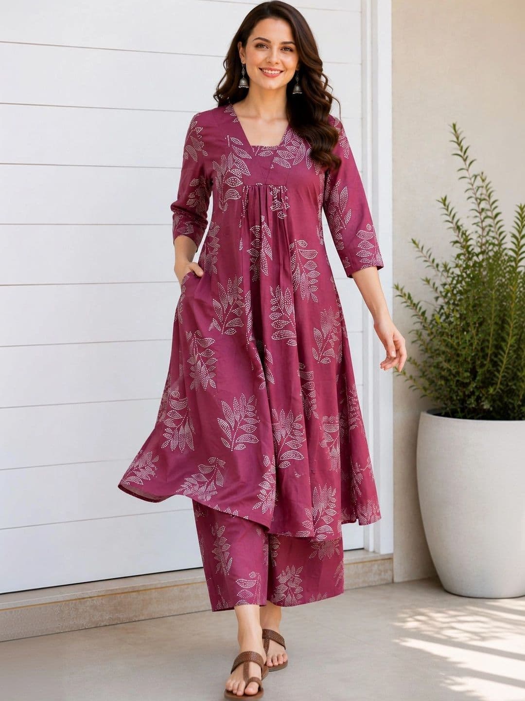 DSK STUDIO Women Floral Printed Regular Kurta with Palazzos - view 1