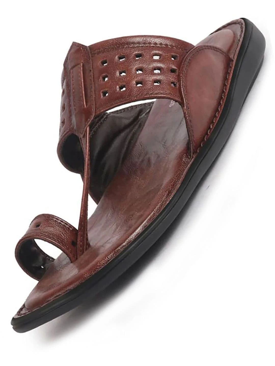 FAUSTO Men Outfit Kolhapuri Toe Ring Strap Ortho Ultra Lightweight Slip On Sandals - view 1
