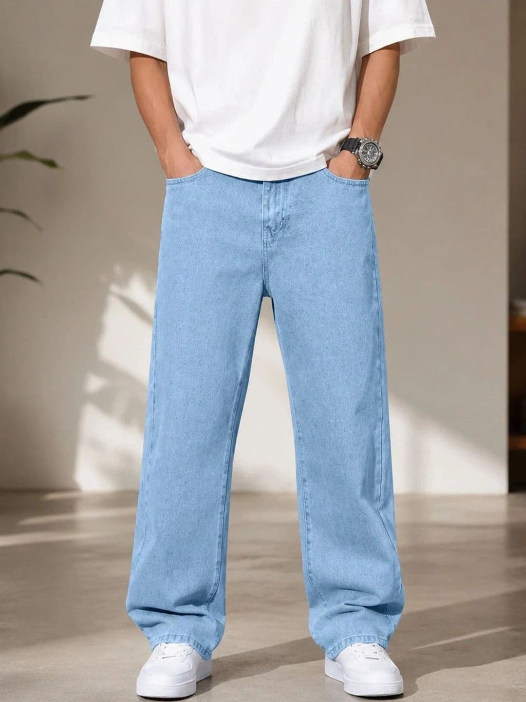 BREXX Men Jean Straight Fit Mid-Rise Stretchable Jeans - view 1