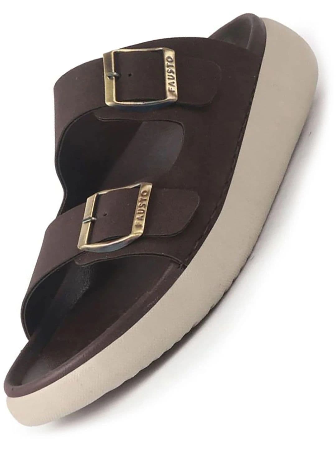 FAUSTO Men Solid Waterproof Comfort Sandals with Buckle Strap - view 1