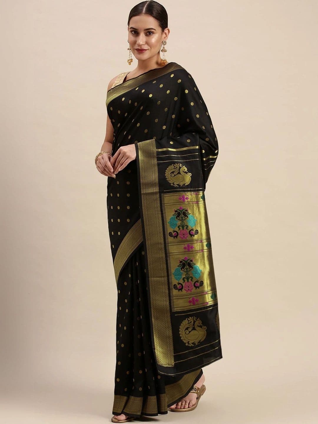 KALINI Woven Design Zari Art Silk Paithani Saree - view 1