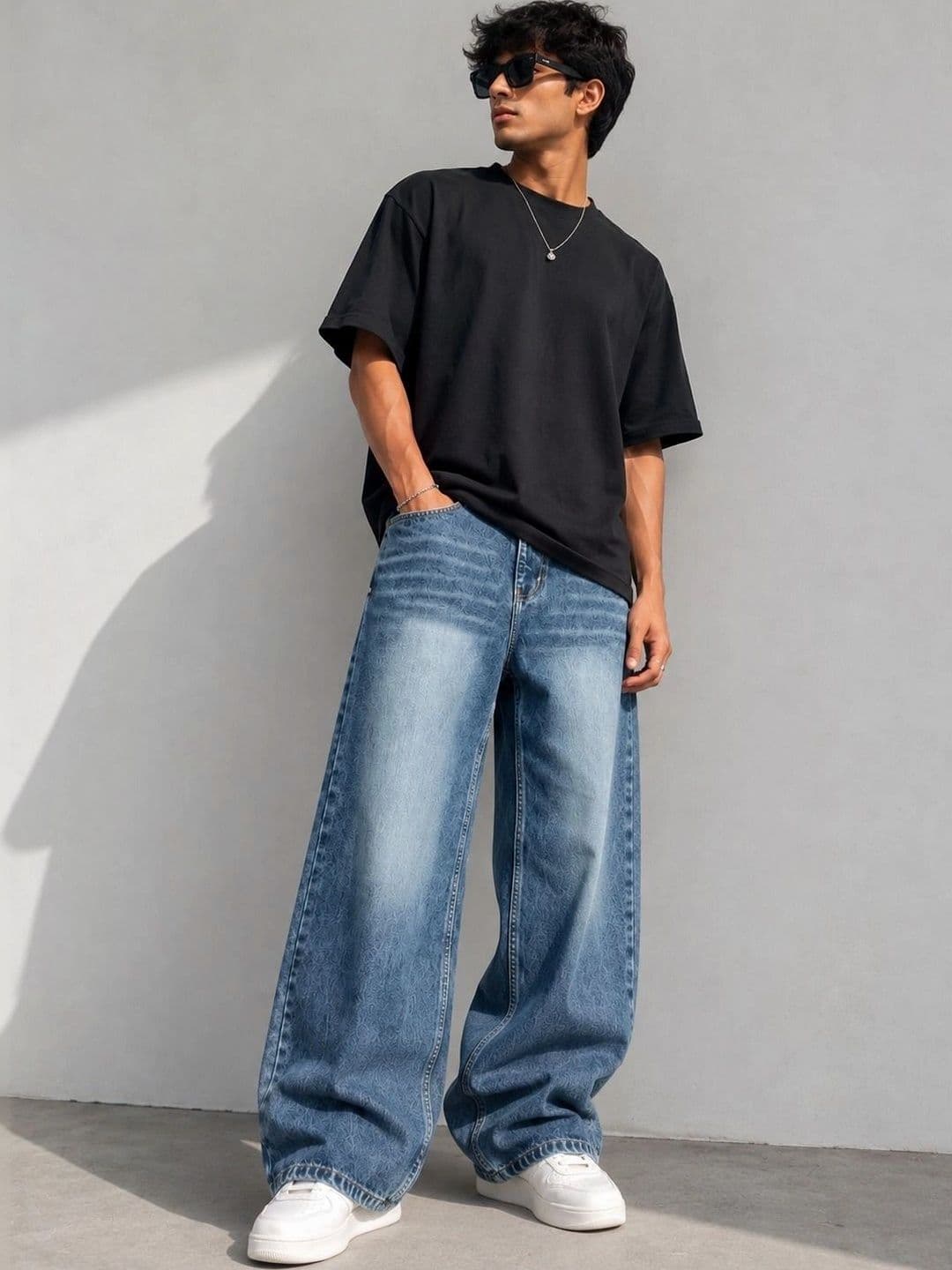 NINEX DENIMS Men Mid-Rise Low Distress Light Fade Jeans - view 1