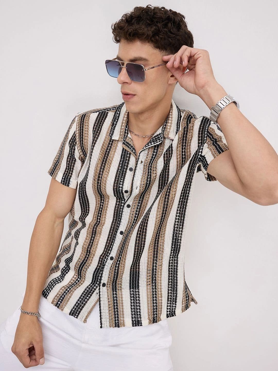 VASTRADO Men Classic Striped Casual Shirt - view 1