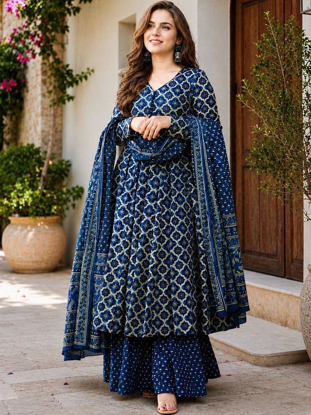 Chhipa Prints Women Printed Regular Kurta with Palazzos & With Dupatta - view 1