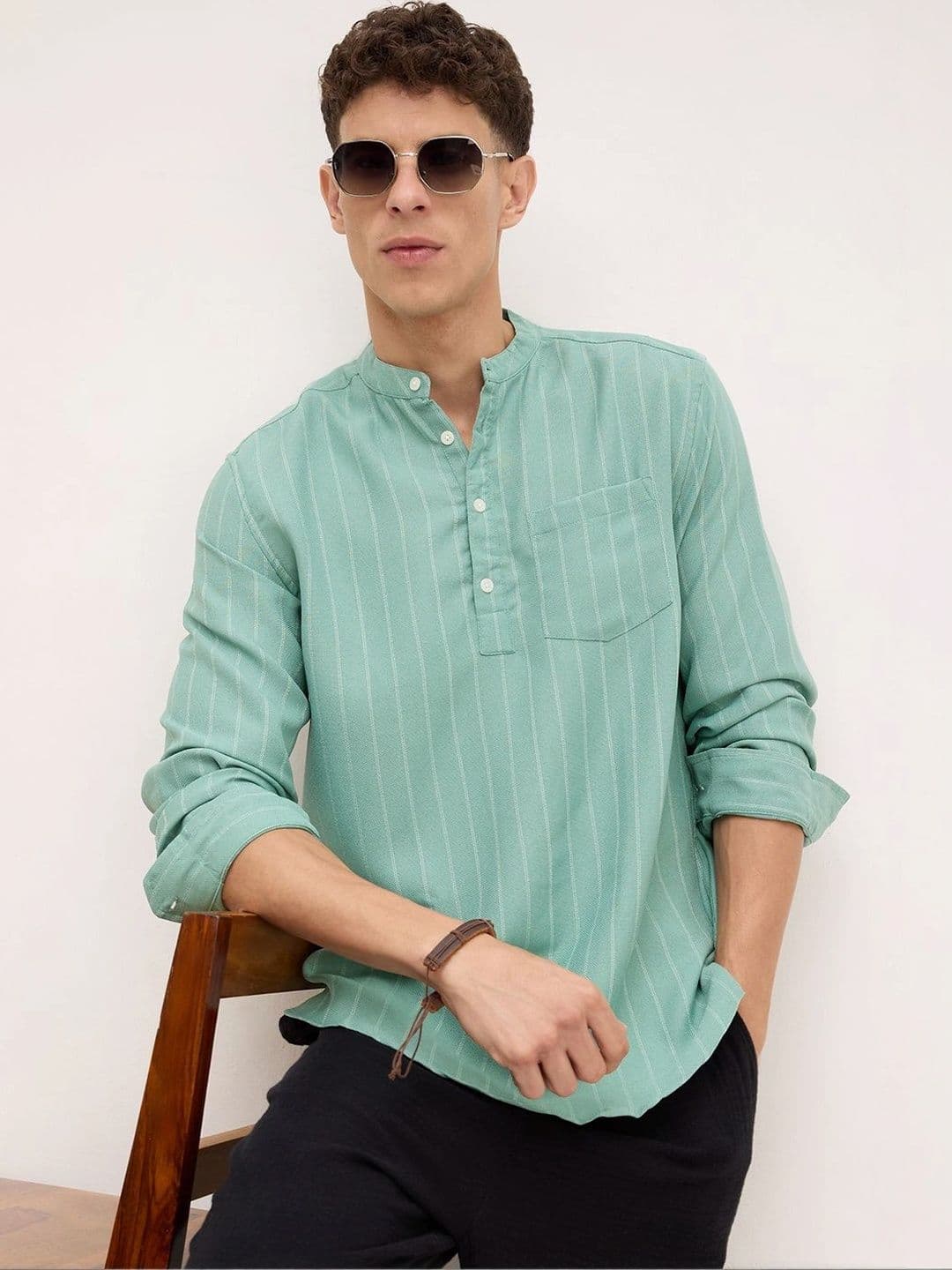 VASTRADO Men Striped Kurta - view 1