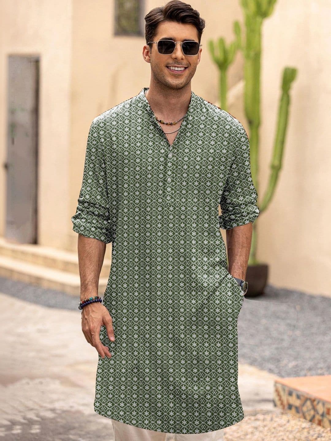 Anouk Men Ethnic Motifs Embroidery Kurta - view 1