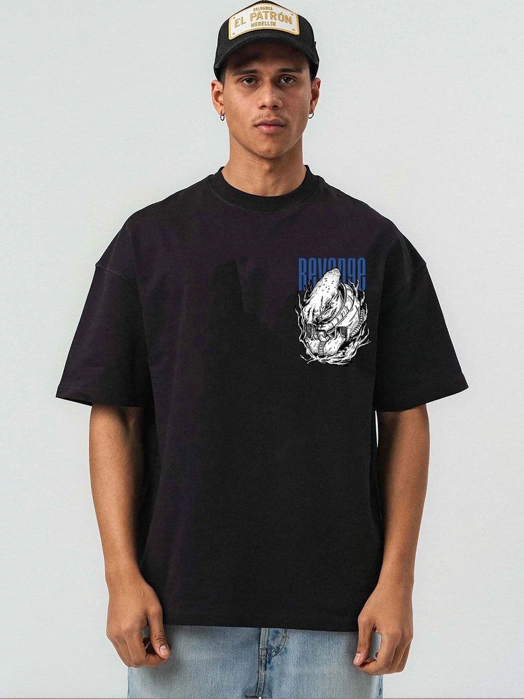 Mast & Harbour Men Printed Drop-Shoulder Sleeves T-shirt - view 1
