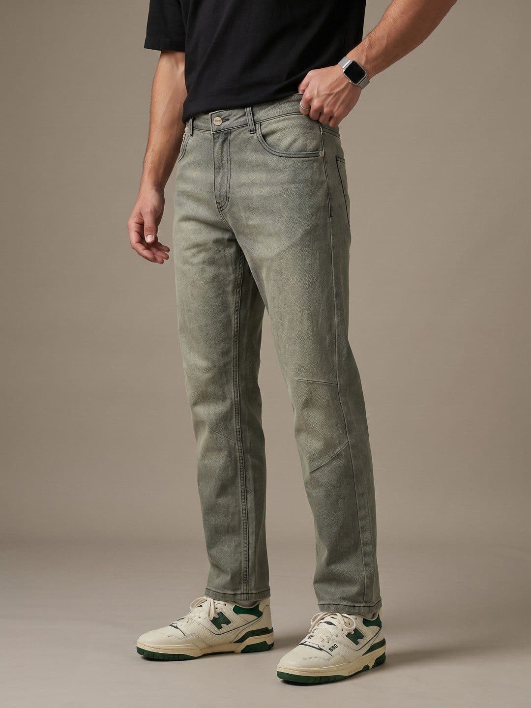 glitchez Men Slim Fit Mid-Rise Stretchable Jeans - view 1