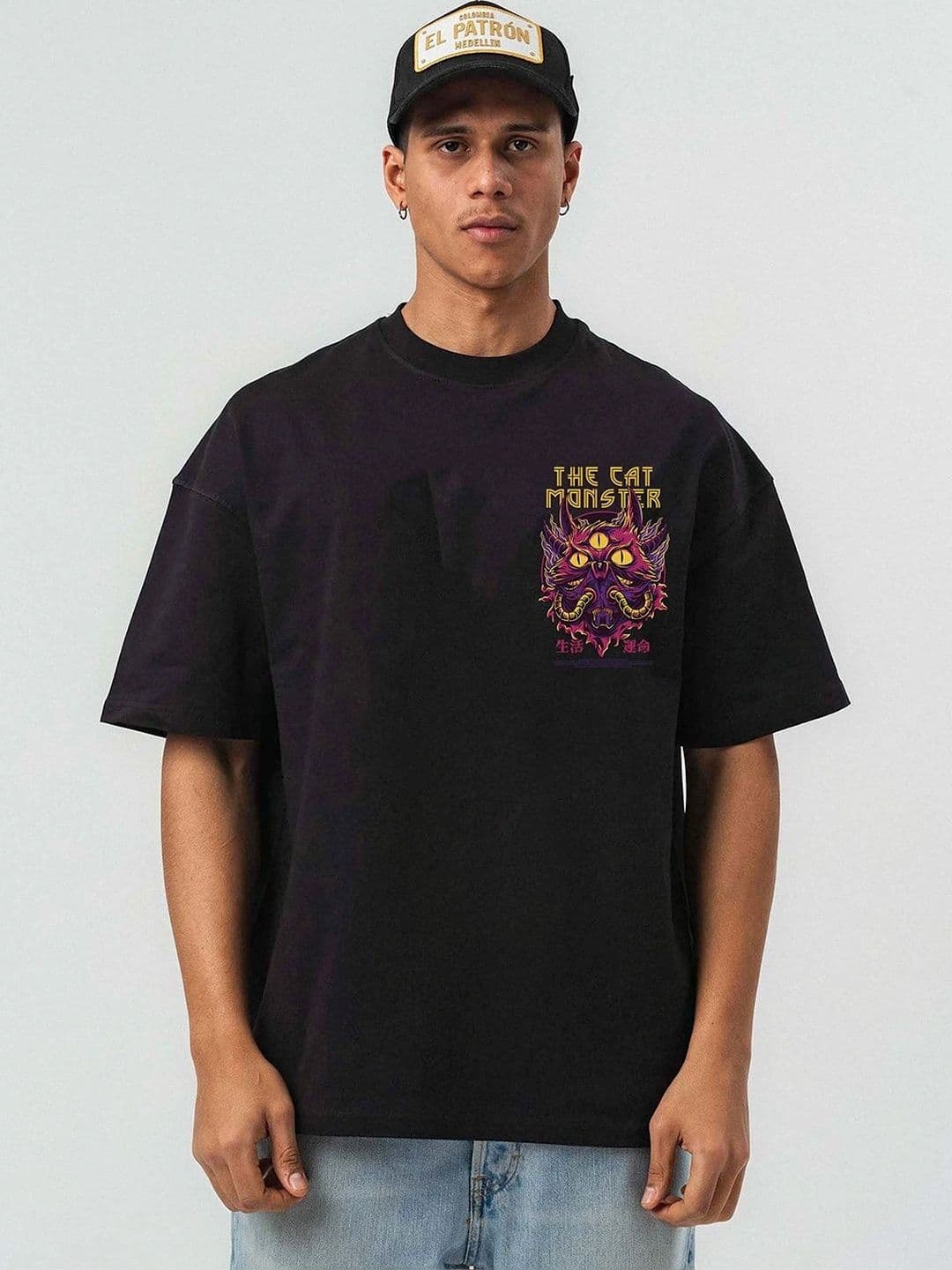 Mast & Harbour Men Printed Drop-Shoulder Sleeves T-shirt - view 1