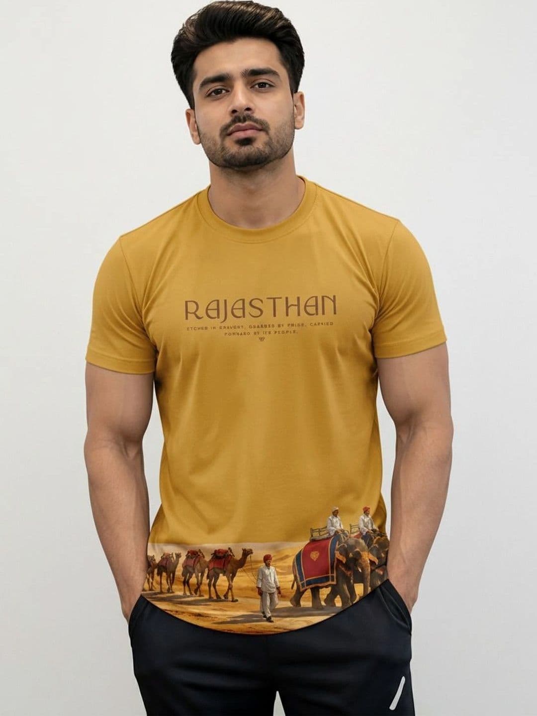 Warrior World Men Printed Pure Cotton T-shirt - view 1