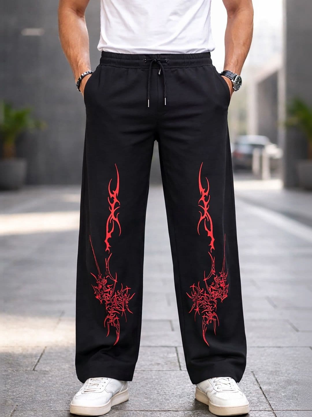 HERE&NOW Men Regular Fit Abstract Track Pants - view 1