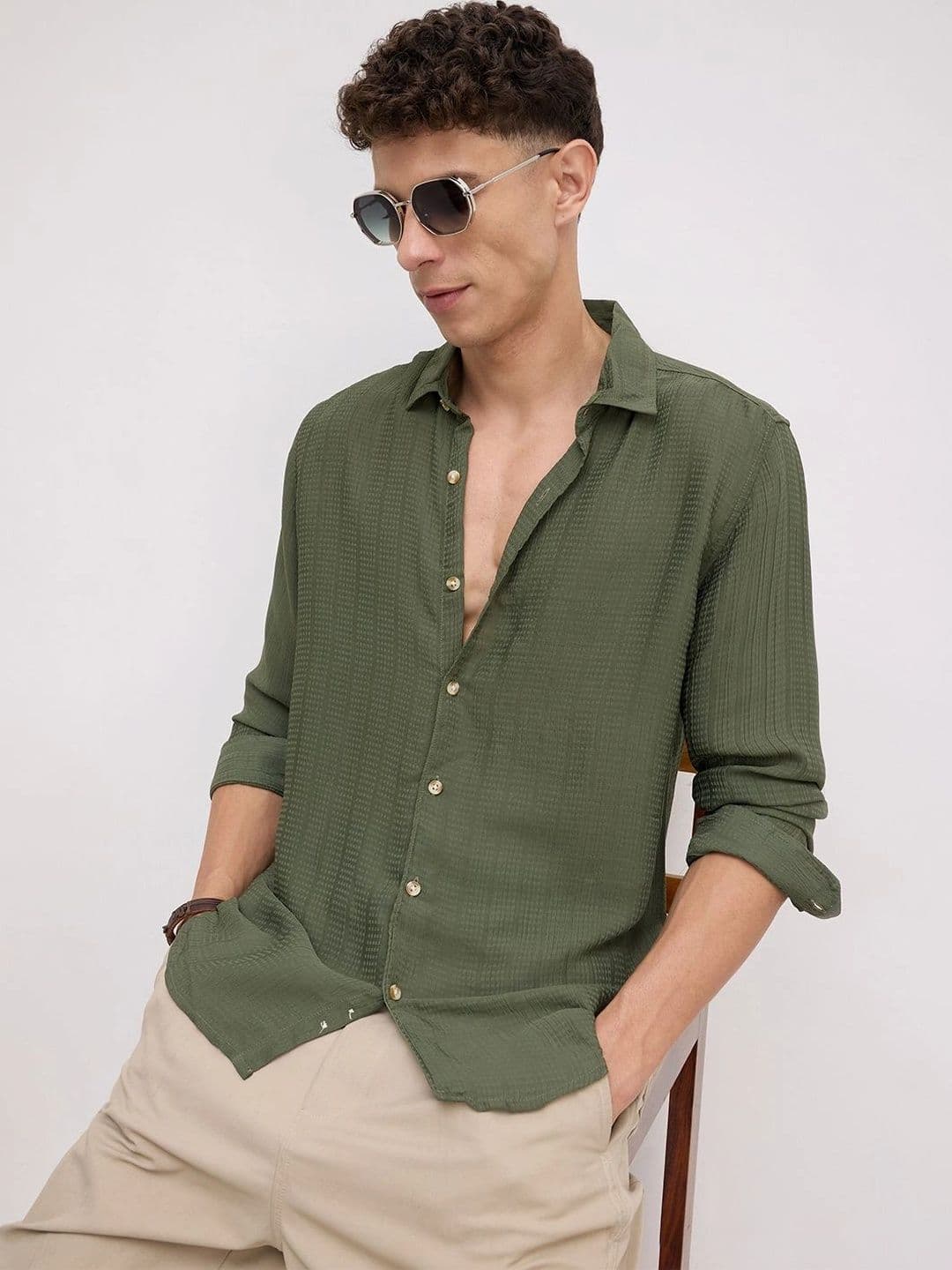 VASTRADO Men Classic Slim Fit Casual Shirt - view 1