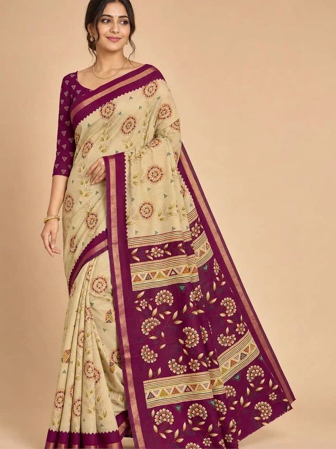 NARIVESH TRENDS Floral Saree - view 1