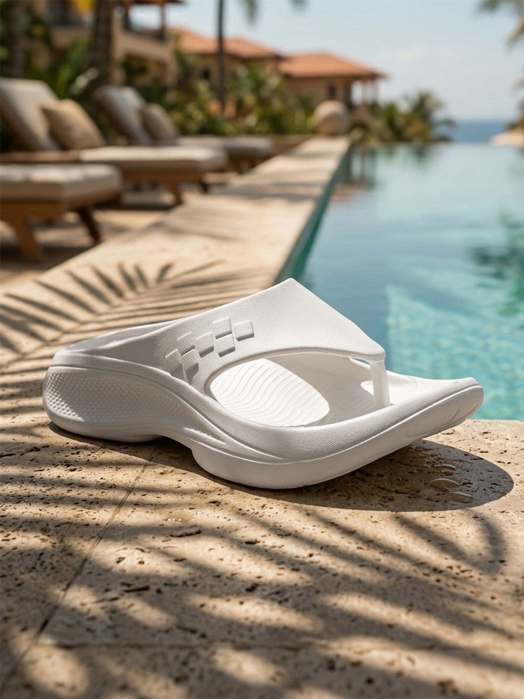 HRX by Hrithik Roshan Men Off White Thong Flip-Flops - view 1