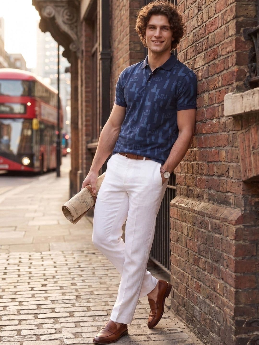 Roadster Men Printed Polo Collar T-shirt - view 1
