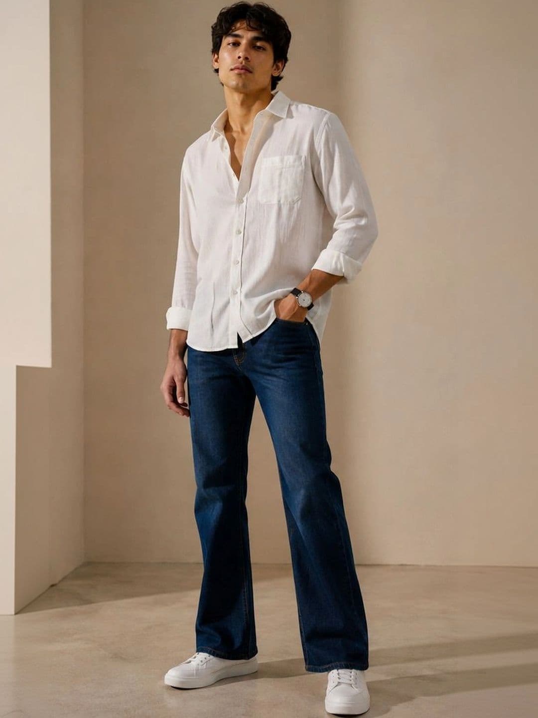D'AVARRIO Men Relaxed Casual Shirt - view 1