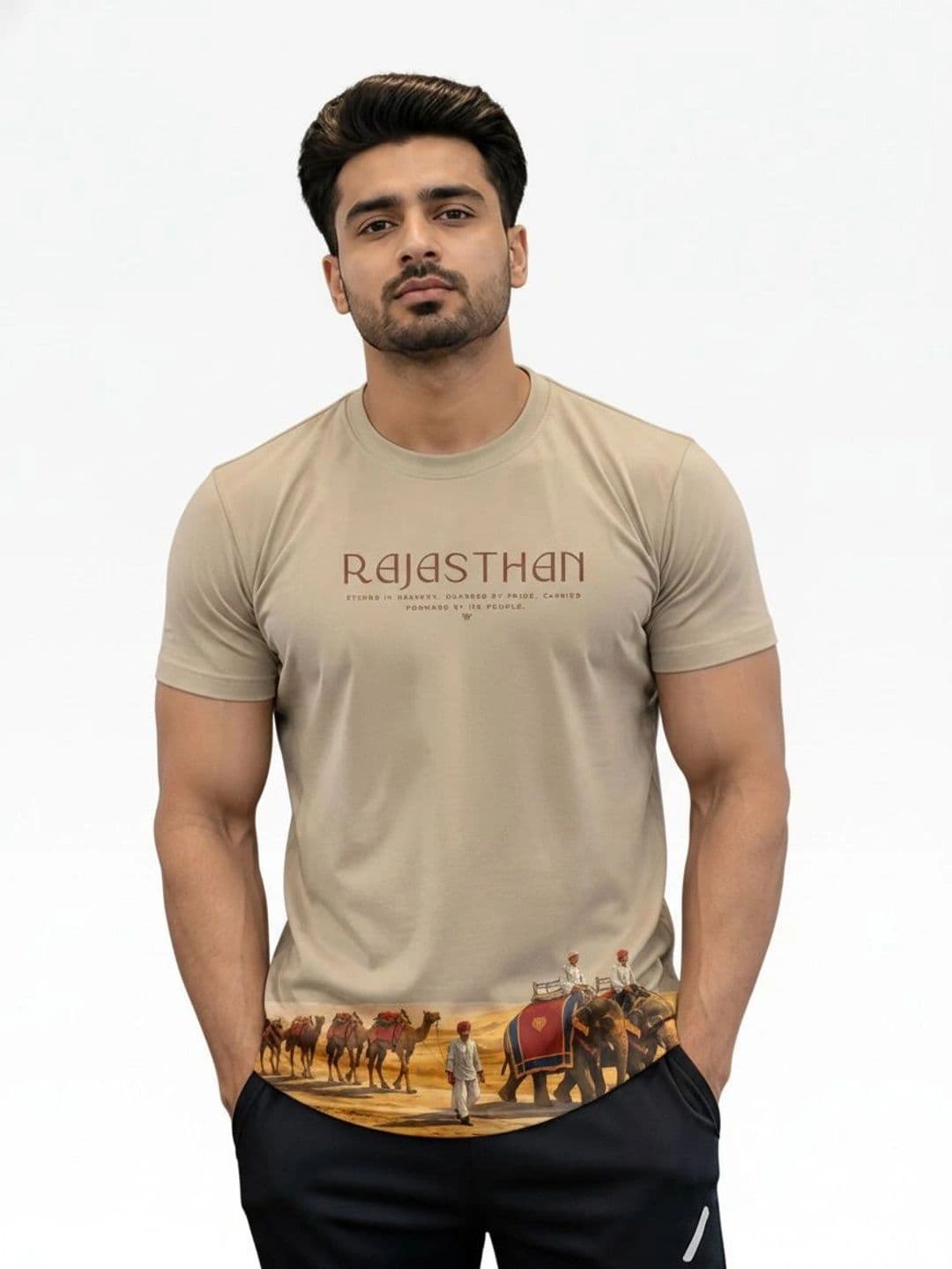 Warrior World Men Printed Pure Cotton T-shirt - view 1