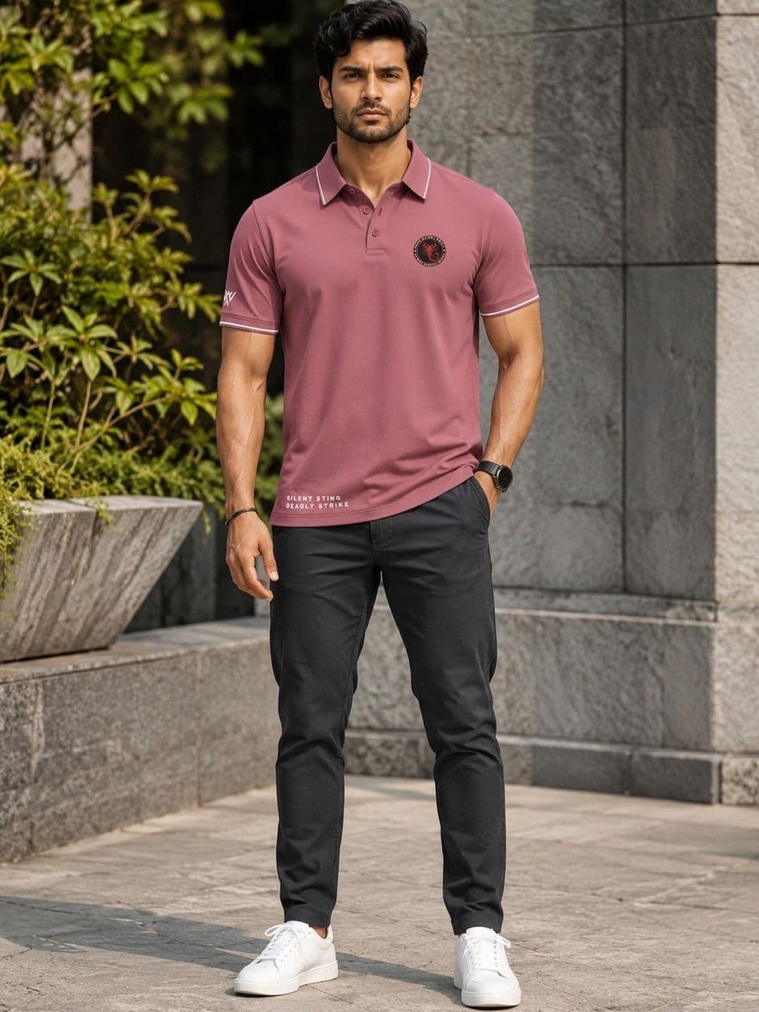 Warrior World Men Polo Collar T-shirt - view 1