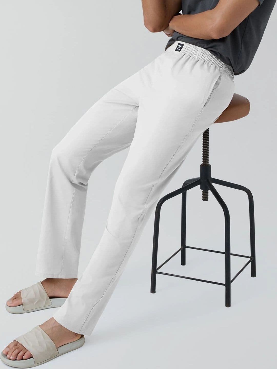 XYXX Solid Mid-Rise Cotton Lounge Pants - view 1