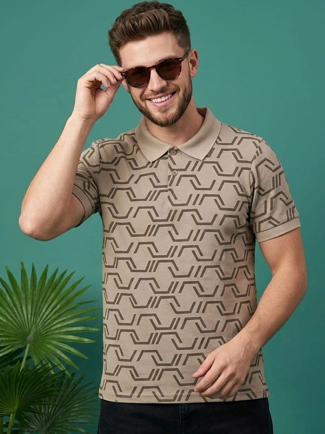 Kook N Keech Men Printed Polo Collar T-shirt - view 1
