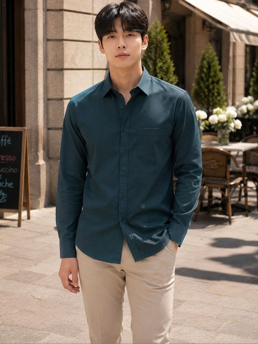 BAESD Men Premium Slim Fit Casual Shirt - view 1