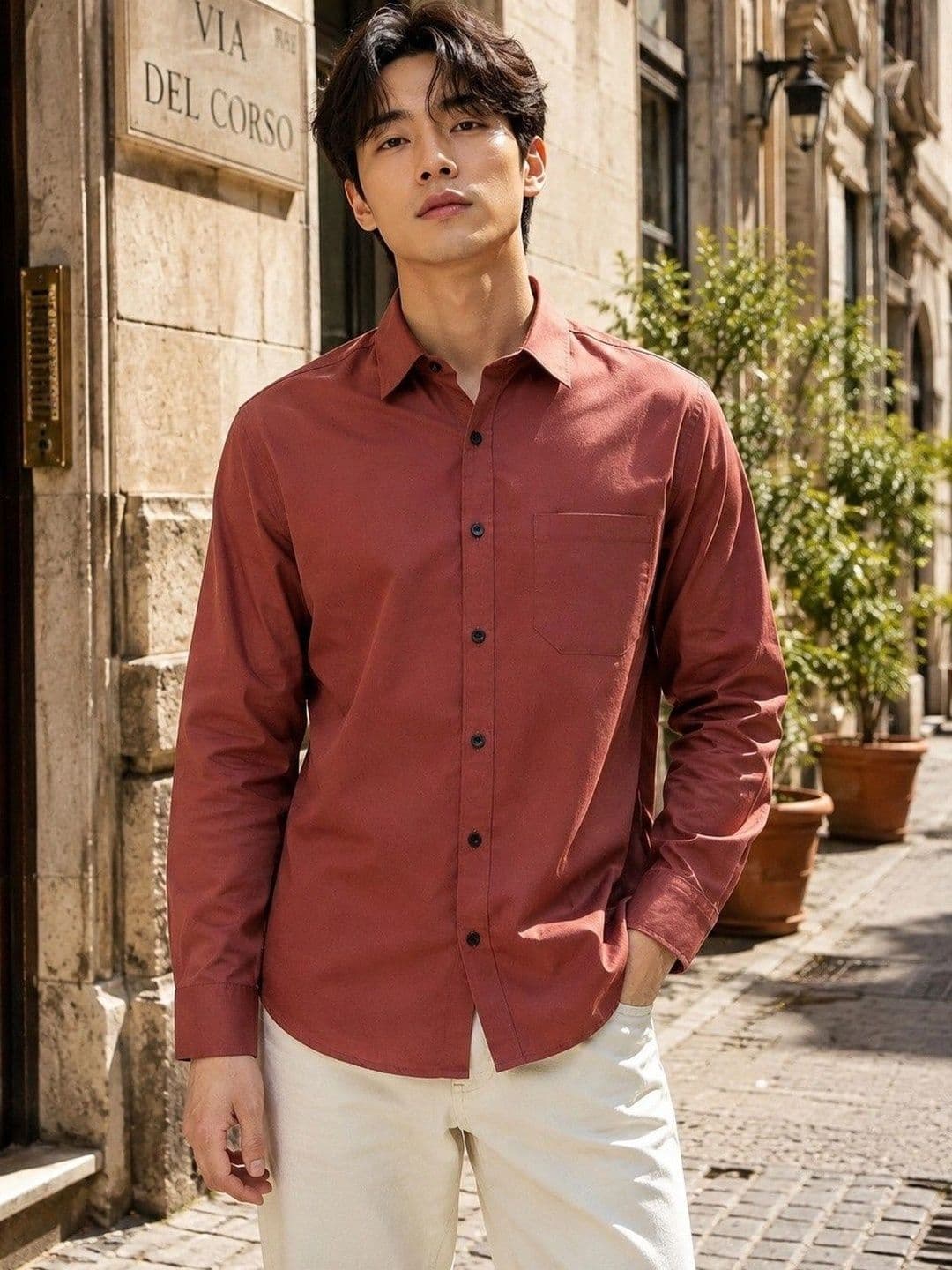 BAESD Men Premium Slim Fit Casual Shirt - view 1