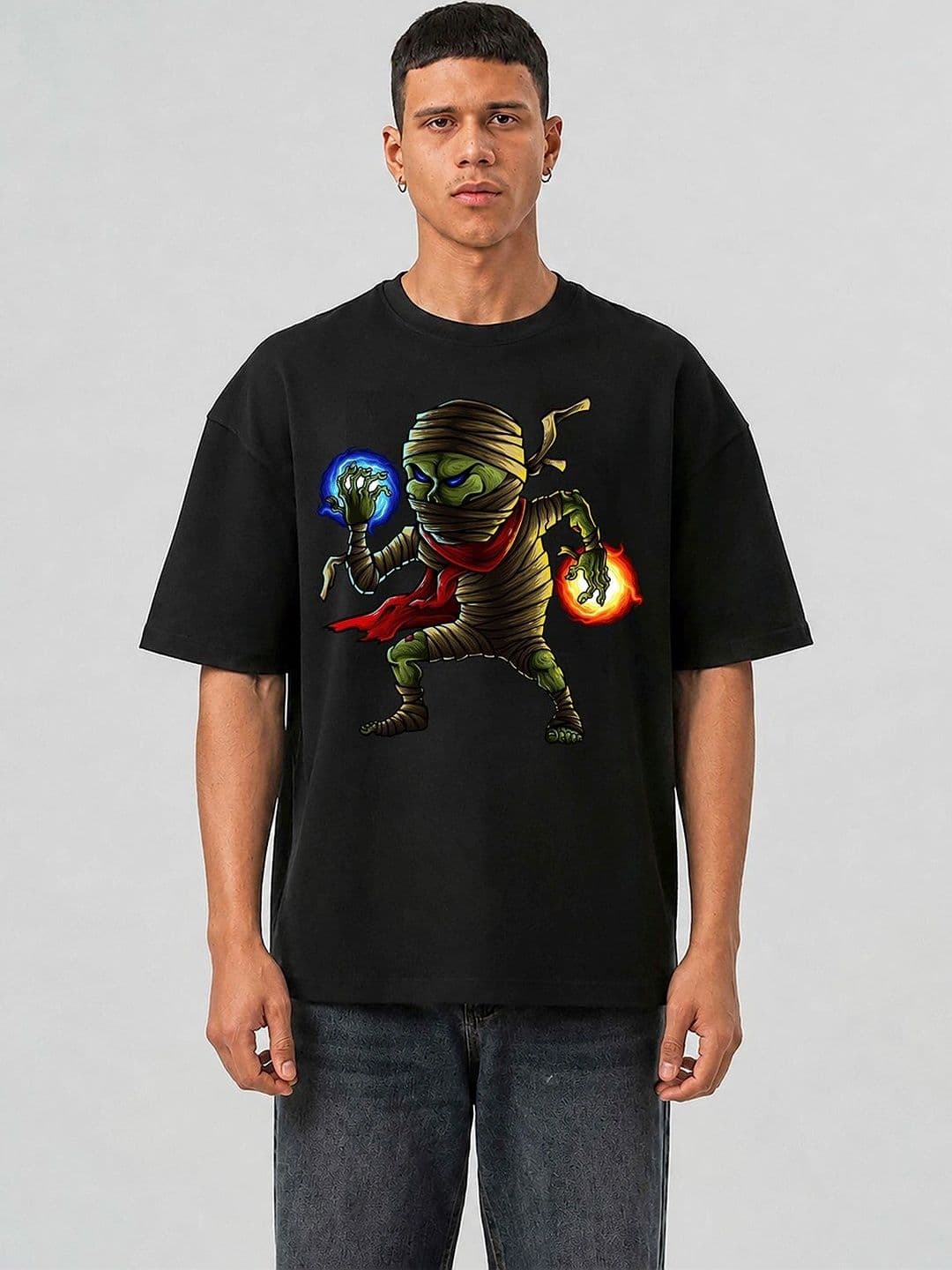 Mast & Harbour Men Printed Drop-Shoulder Sleeves T-shirt - view 1