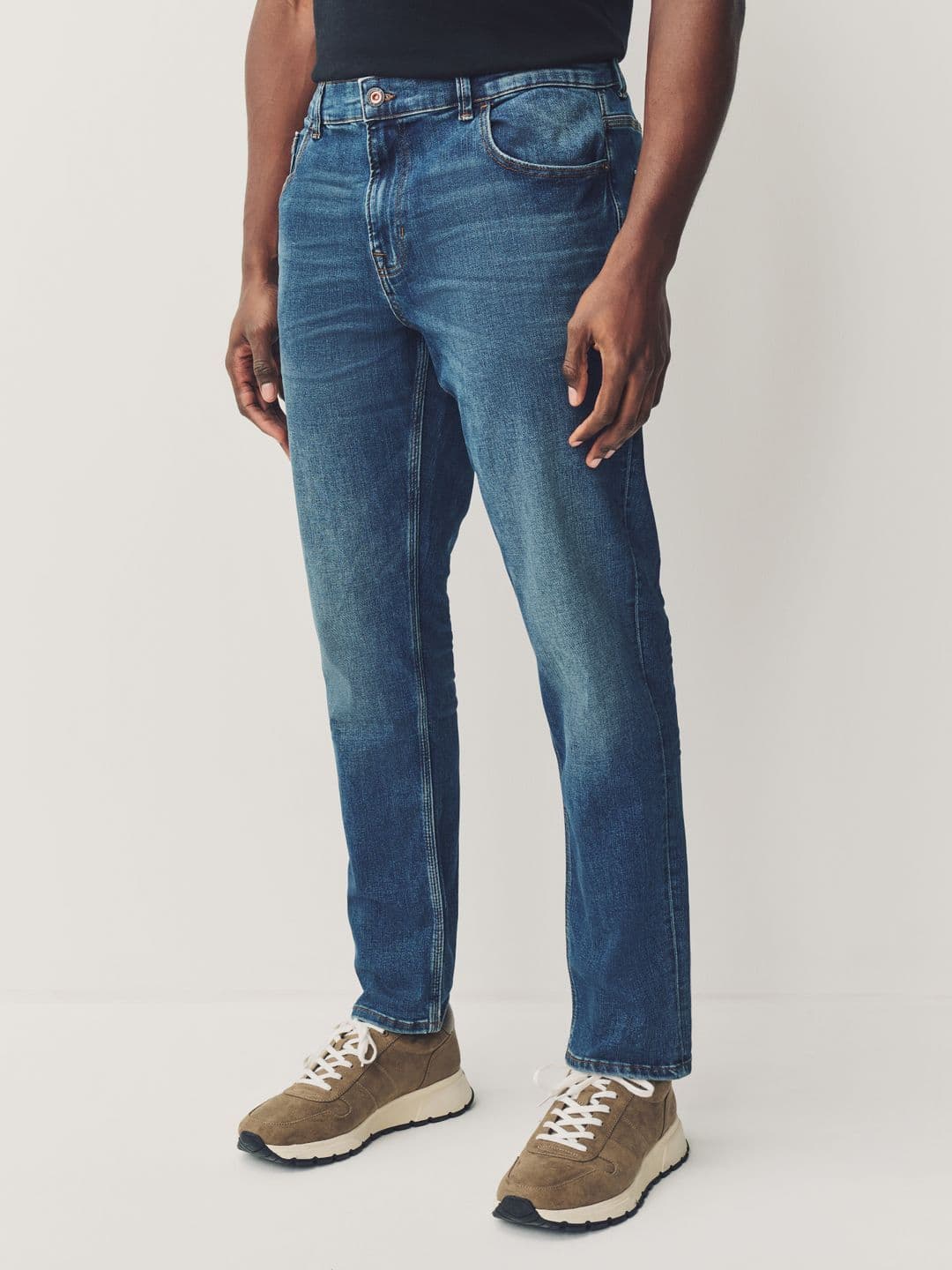 NEXT Men Slim Fit Mid-Rise Light Fade Stretchable Jeans - view 1