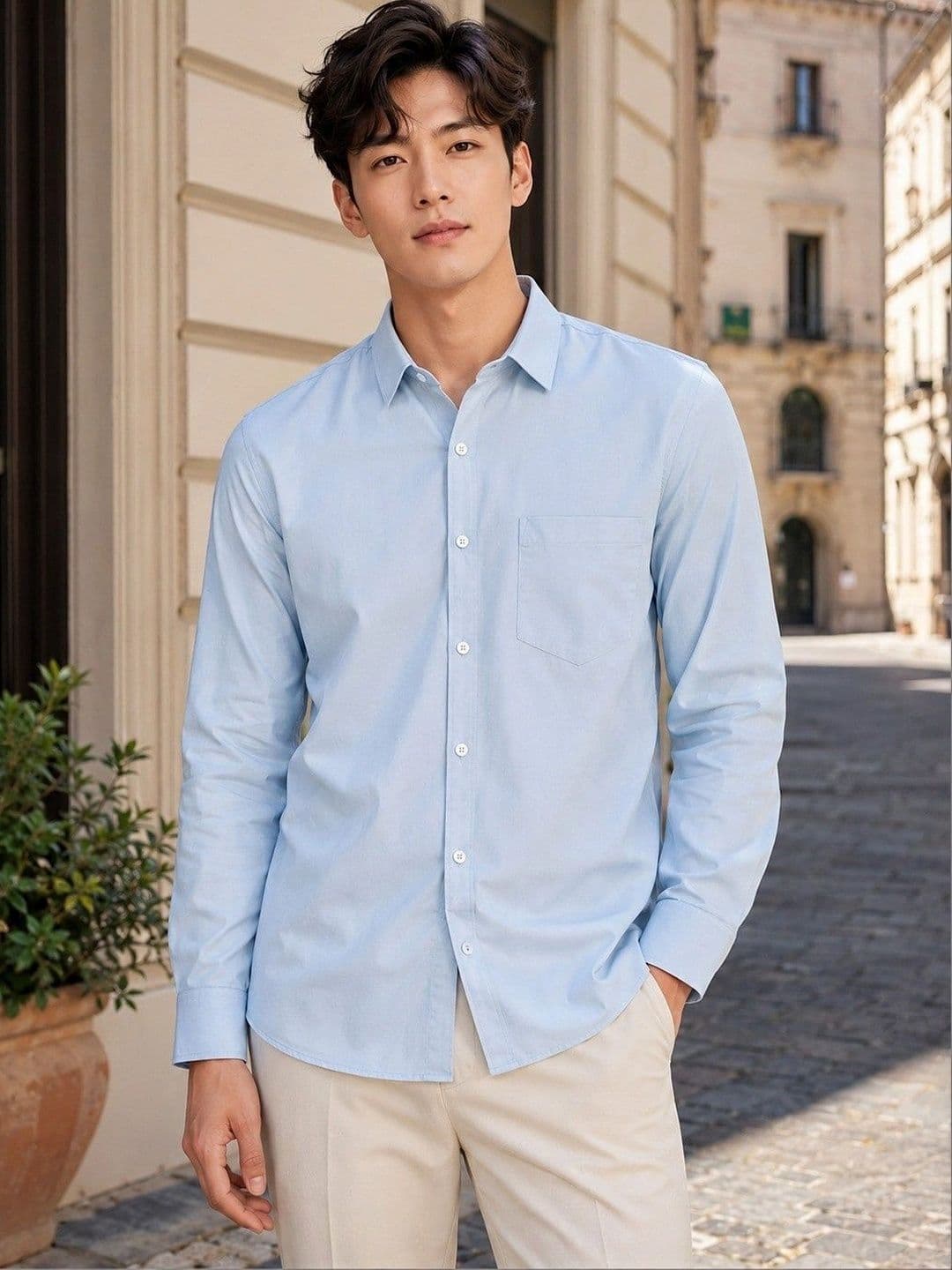 BAESD Men Premium Slim Fit Casual Shirt - view 1